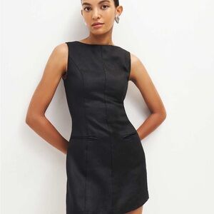 Reformation Black Sleeveless Linen Dress